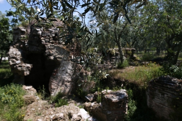 Zeytinliklerin arasında unutulmuş Osmanlı'nın ilk hamamı gün yüzüne çıkm 9