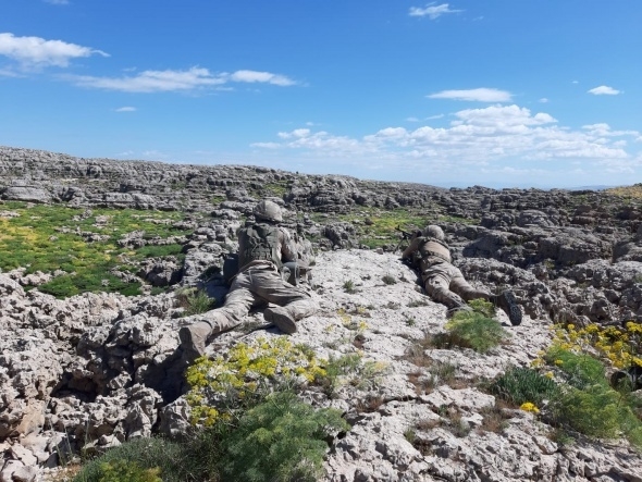 5 teröristin etkisiz hale getirildiği operasyonun görüntüleri paylaşıldı 5