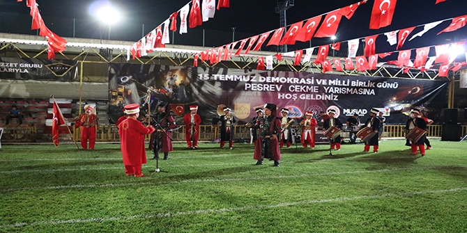 Kahramanmaraş'ta 15 Temmuz anısına pehlivanlar peşrev çekti 1