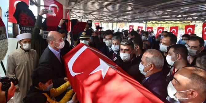 Kahramanmaraş'ta şehit olan polis son yolculuğuna uğurlandı