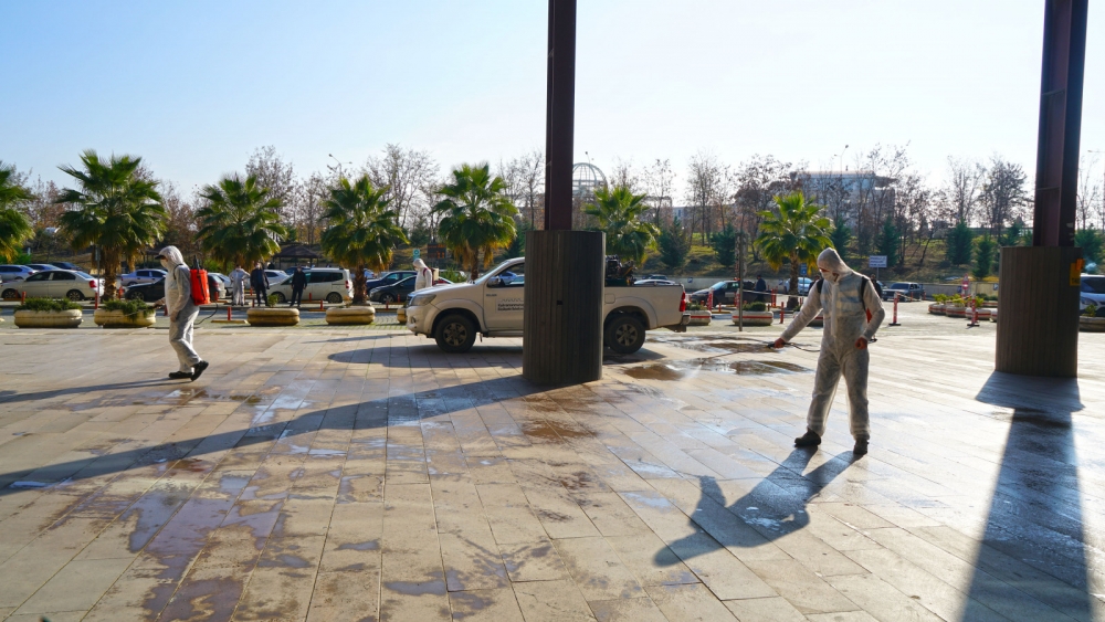 Kahramanmaraş'ta sağlık tesisleri dezenfekte edildi 8