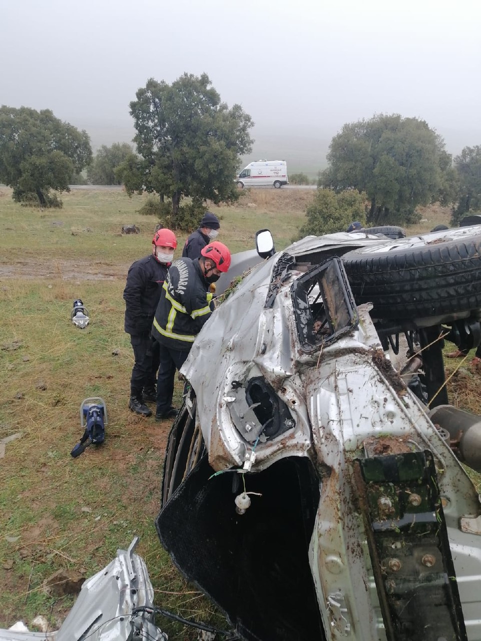 Kahramanmaraş'ta bu otomobilden sağ çıktılar 3