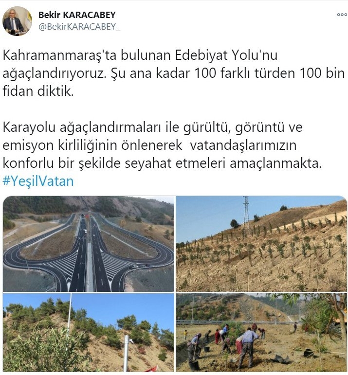 Kahramanmaraş Edebiyat yoluna 100 bin fidan dikildi 6