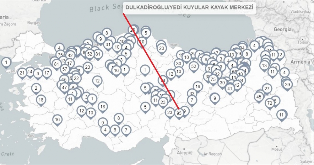 Türkiye'de en çok kar yağısı alan 2. yer Kahramanmaraş 5