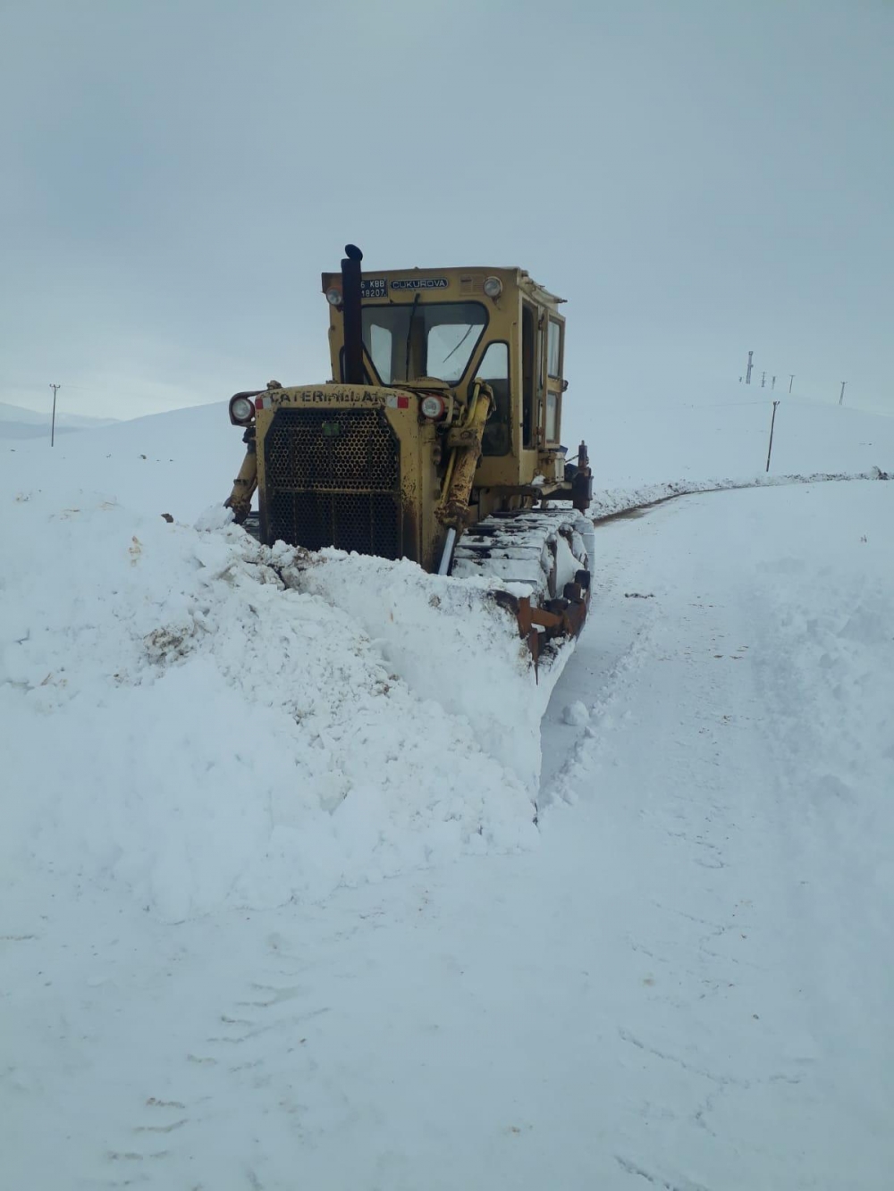 Kahramanmaraş'ın kuzey ilçelerinde karla mücadele 10