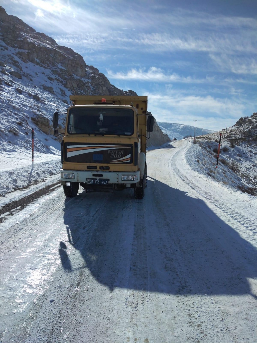 Kahramanmaraş'ın kuzey ilçelerinde karla mücadele 2