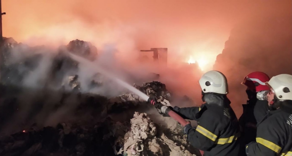 Kahramanmaraş’ta pamuk deposunda yangın 1