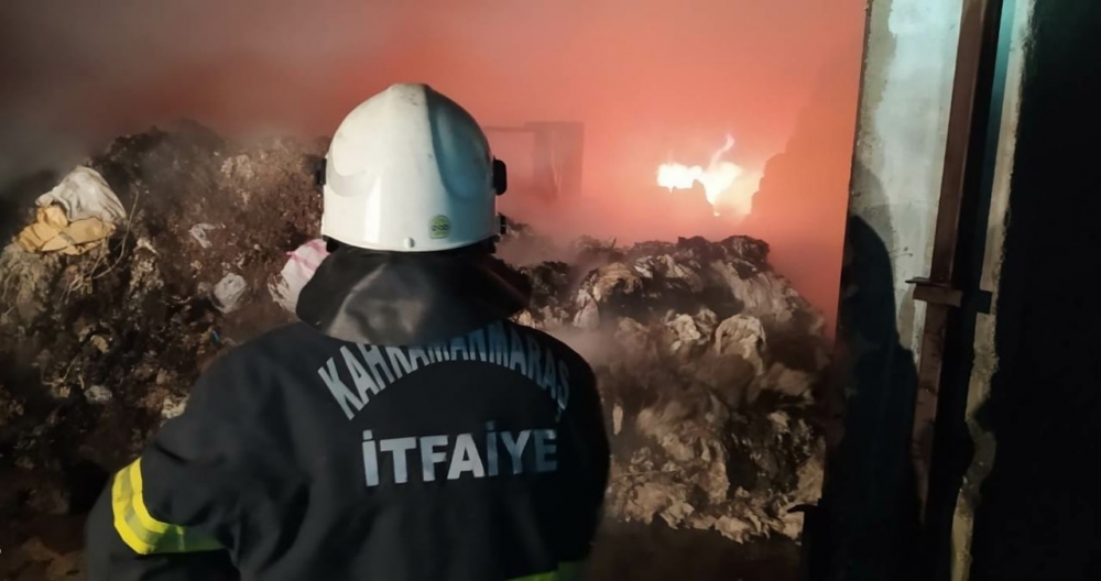 Kahramanmaraş’ta pamuk deposunda yangın 2