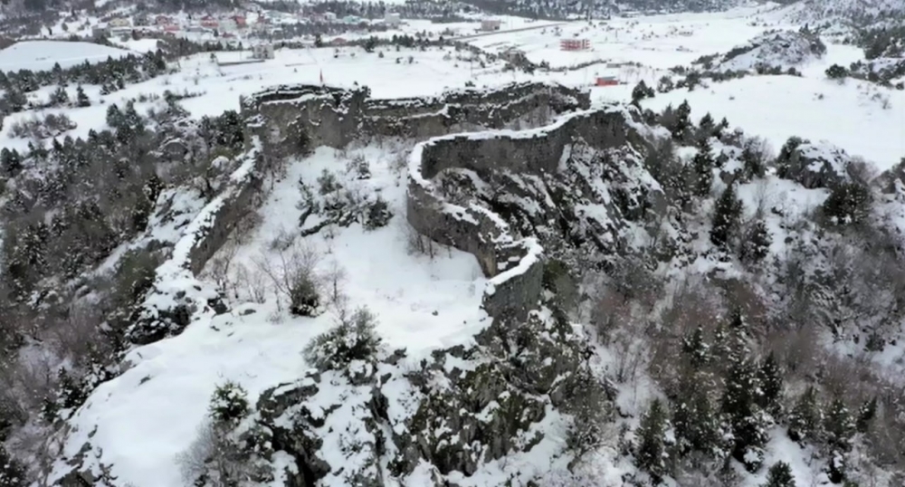 Kahramanmaraş’ta kar manzarası havadan görüntülendi 1