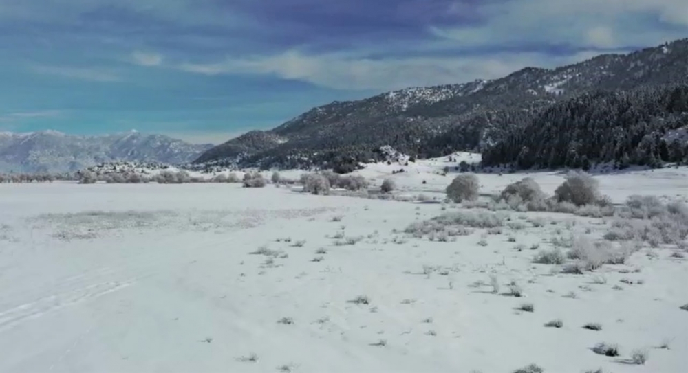 Kahramanmaraş’ta kar manzarası havadan görüntülendi 4