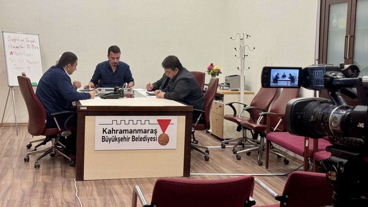 Kahramanmaraş’ta ilk canlı ihale yayını yapıldı
