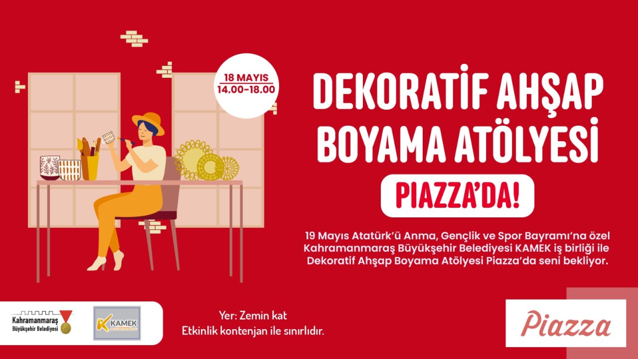 Dekoratif Ahşap Boyama Atölyesi Kahramanmaraş'ta vatandaşlarla buluşacak
