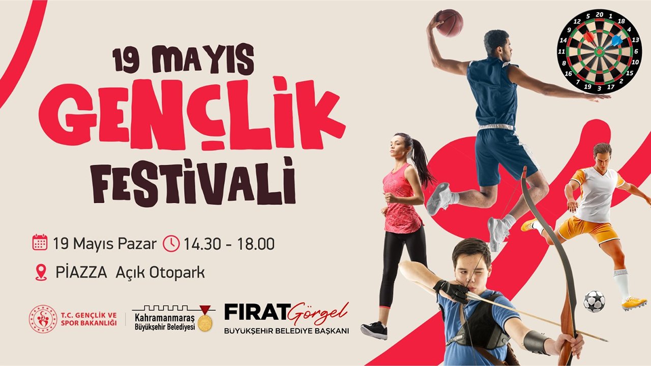 19 Mayıs’ta Kahramanmaraş’ta gençlik festivali heyecanı!