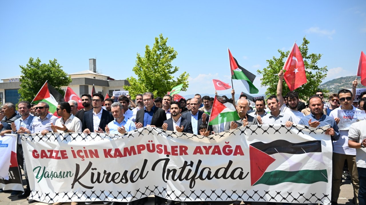 Kahramanmaraş KSÜ’de refah için basın açıklaması düzenlendi