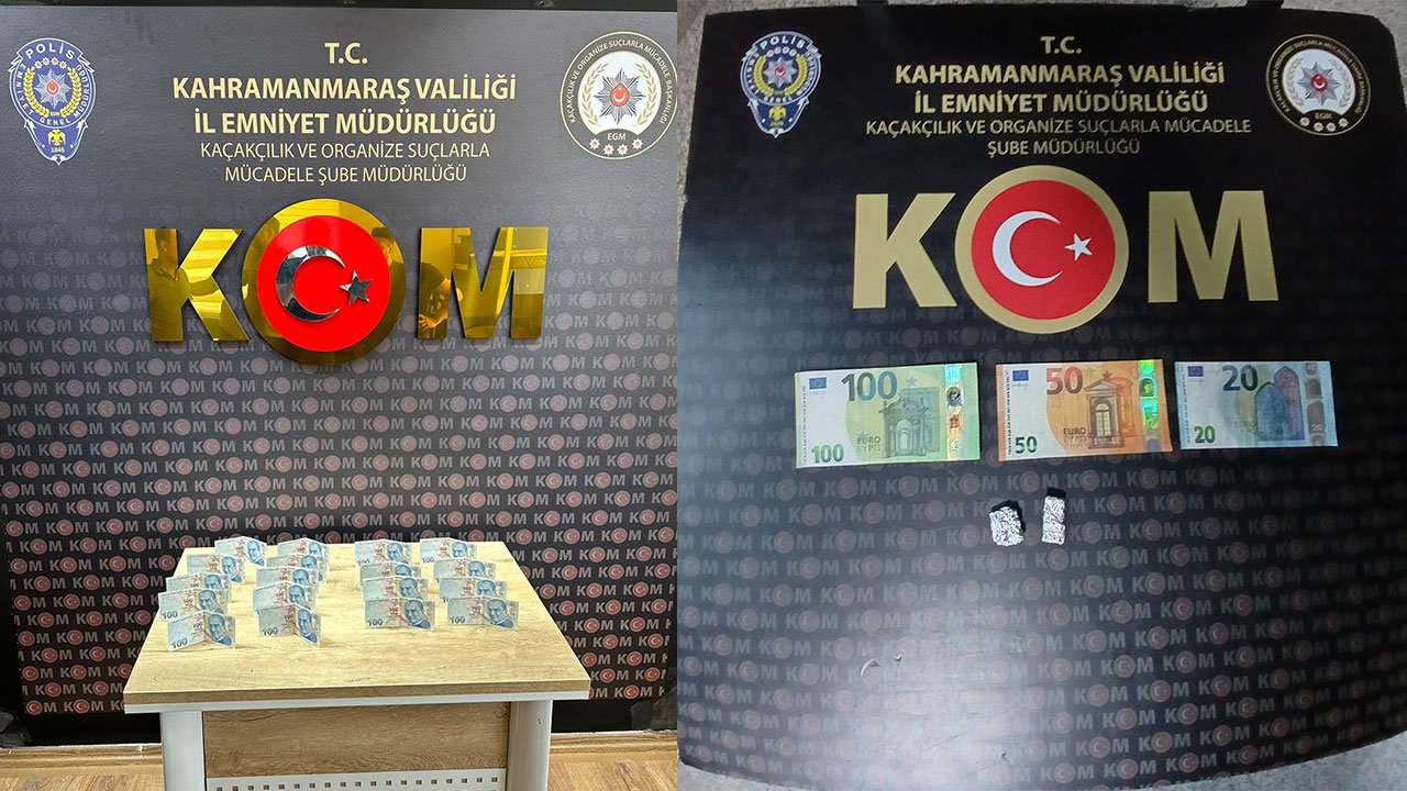Kahramanmaraş'ta sahte para ve uyuşturucu kaçakçılarına darbe!