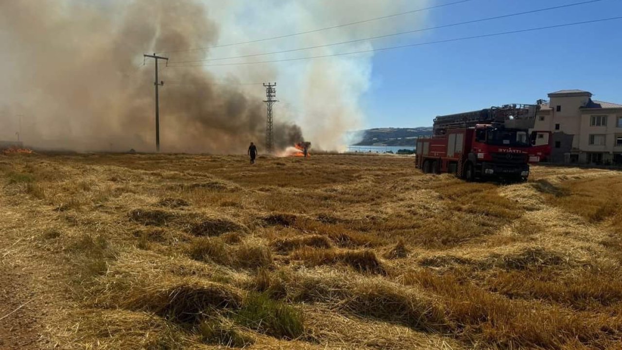 Kahramanmaraş Pazarcık'ta korkutan arazi yangını!