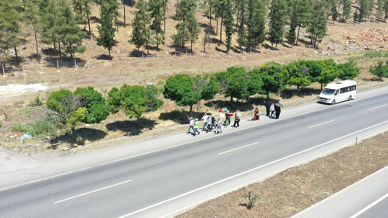Kahramanmaraş halkından Gazze'ye destek: 40 kilometrelik yürüyüş tamamlandı