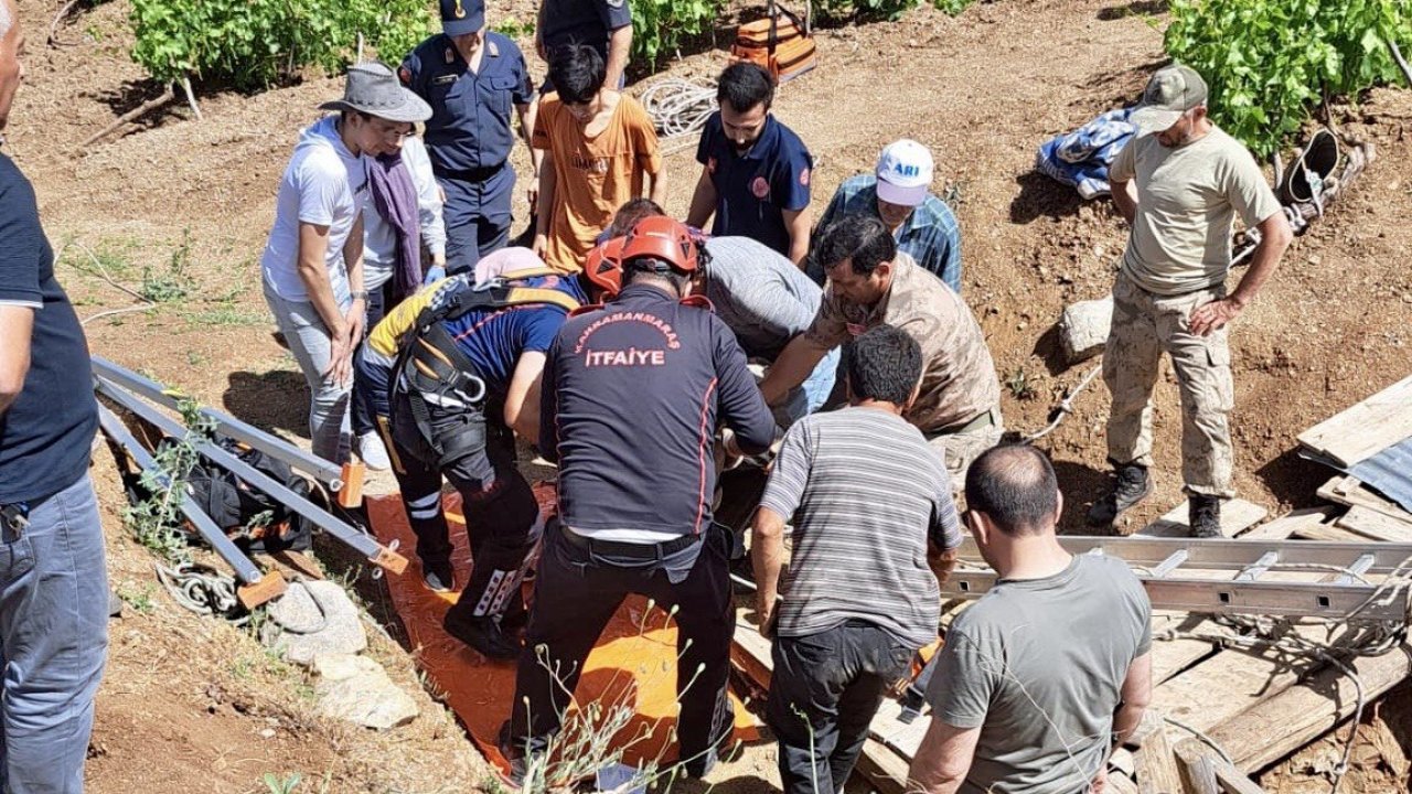 Kahramanmaraş’ta kadın kuyuya düştü son anda kurtarıldı!