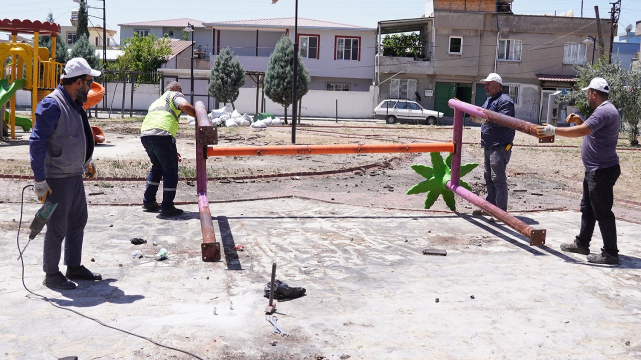 Kahramanmaraş Dulkadiroğlu'nda park yenileme çalışmaları
