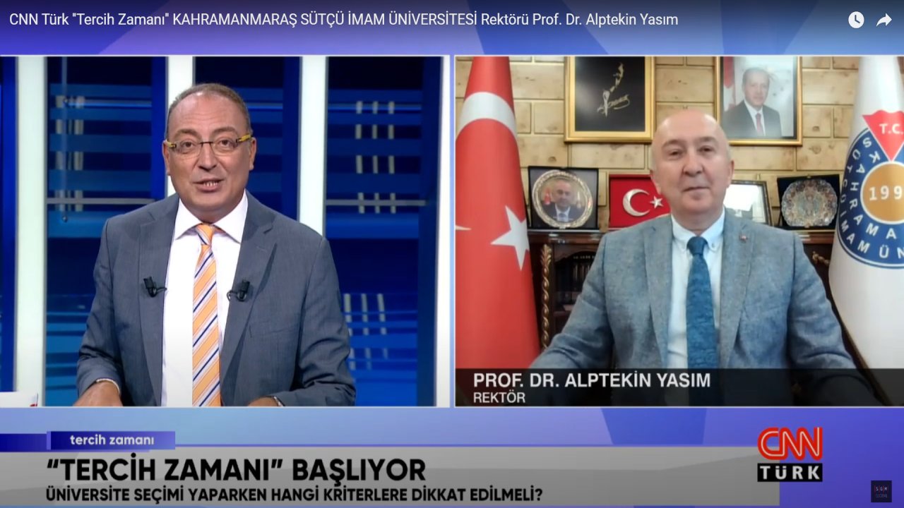 Rektör Yasım, ‘Tercih Zamanı’ programında KSÜ’yü tanıttı