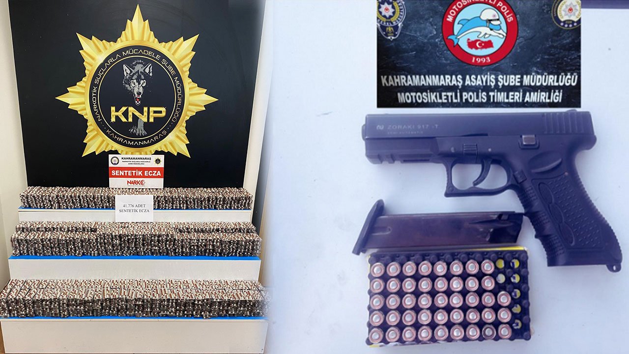 Kahramanmaraş'ta uyuşturucu ve hırsızlık çetelerine darbe