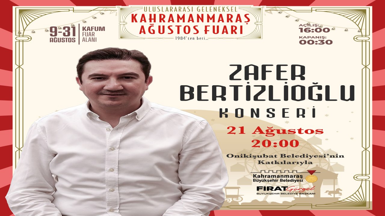 Zafer Bertizlioğlu, KAFUM’da sahne alacak