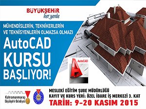Büyükşehir’den Autocad kursu