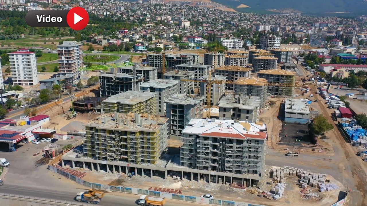 Kahramanmaraş'ta Ebrar Sitesi'nin yerine yapılan 32 bloklu inşaatta sona yaklaşıldı
