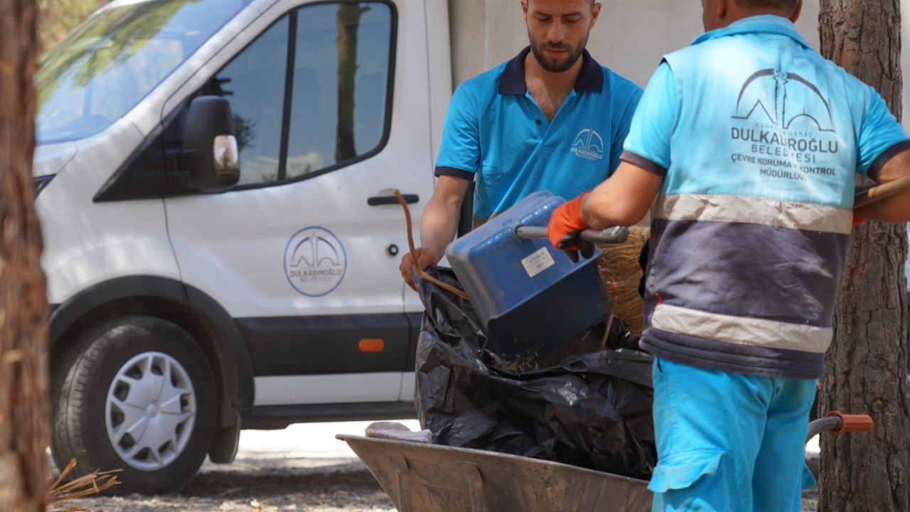 Dulkadiroğlu Belediyesi'nden ormanlık alanda kapsamlı çevre temizliği