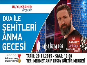 Büyükşehir’den şehitleri anma gecesi