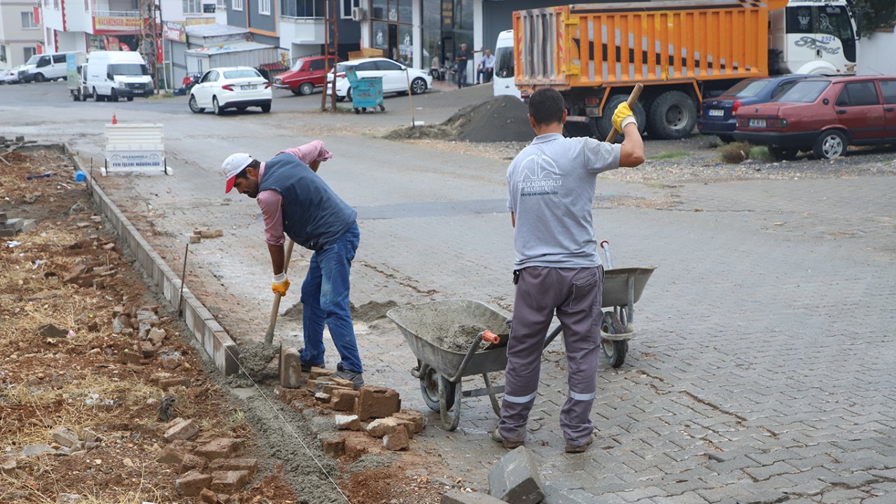 Dulkadiroğlu’ndan Ballıca’da kilit parke çalışması