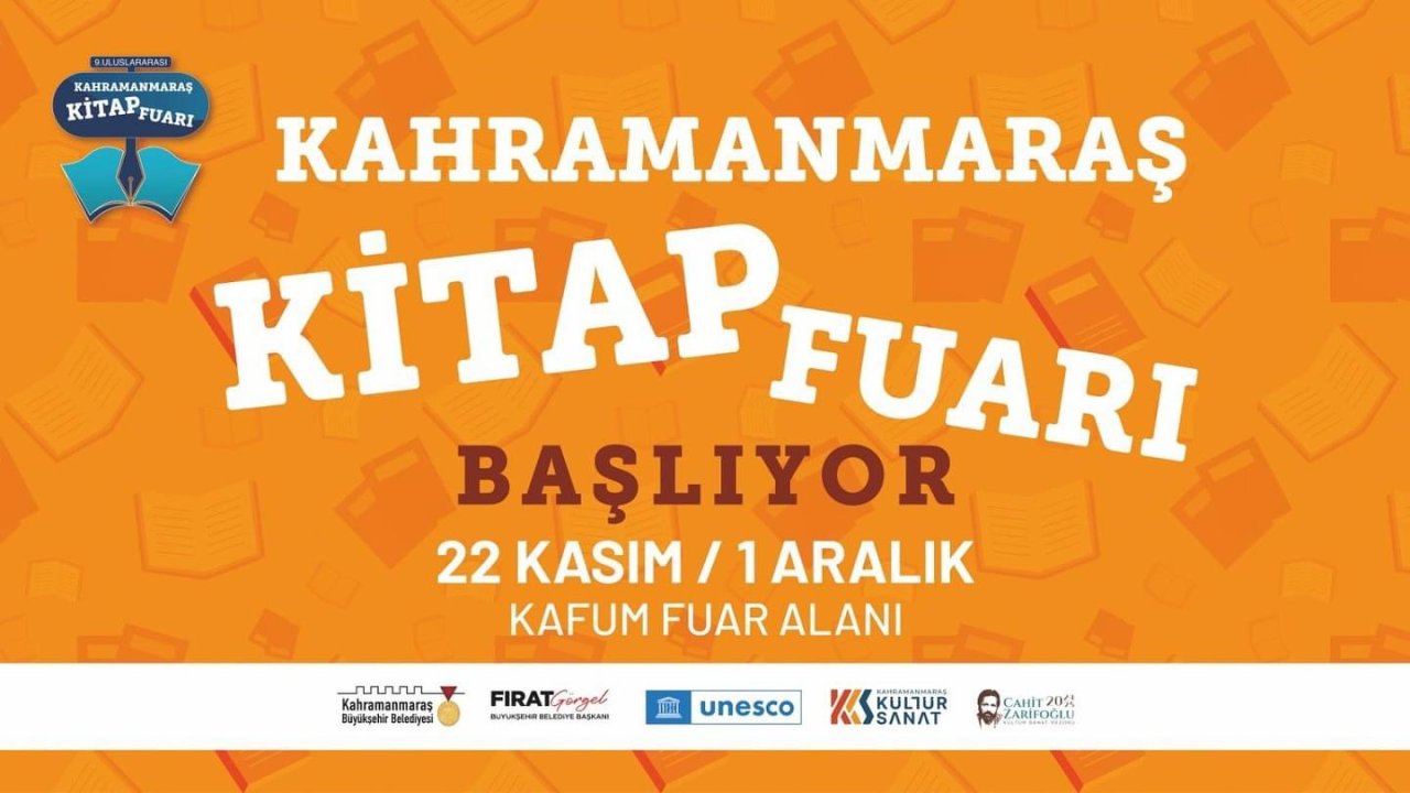 9. Uluslararası Kahramanmaraş Kitap Fuarı, 22 Kasım’da kapılarını açacak