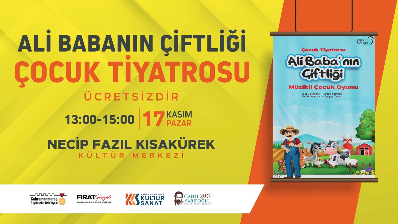 Kahramanmaraş’ta “Ali Baba’nın Çiftliği” minik izleyicilerini ağırlayacak