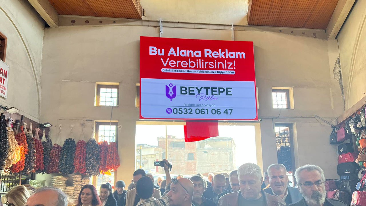 Kahramanmaraş Tarihi Kapalı Çarşı'daki tabela büyük tepki topladı