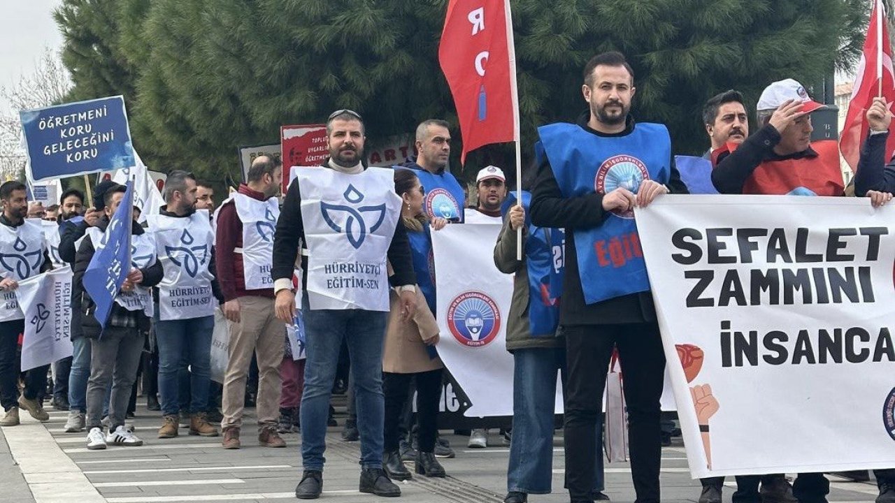 Kahramanmaraş'ta kamu çalışanları protesto etti