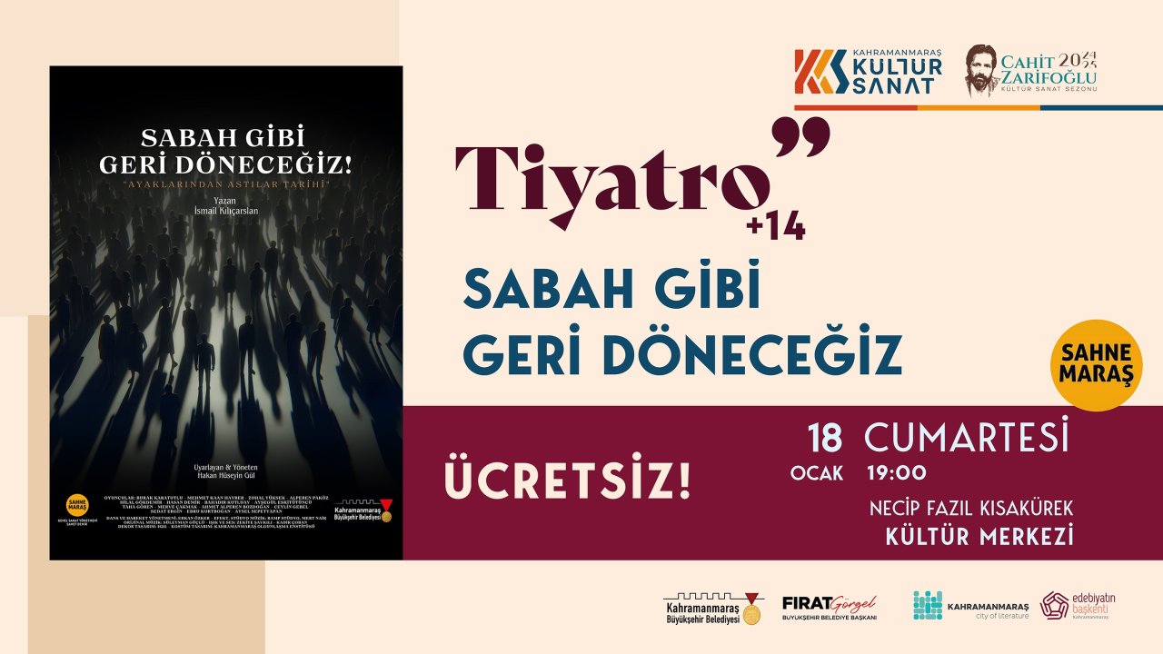 Sahne Maraş, Filistin’in mücadelesini sahneye taşıyor