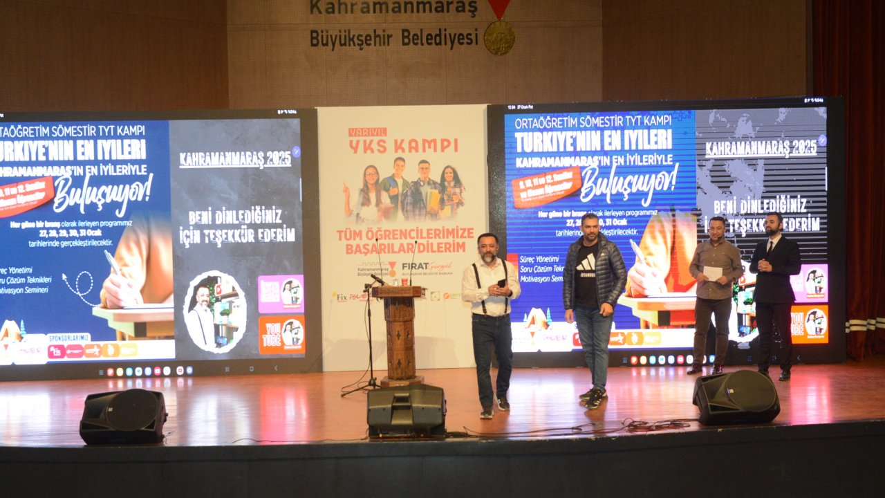 Kahramanmaraş Büyükşehir’in YKS kampı yoğun ilgiyle başladı