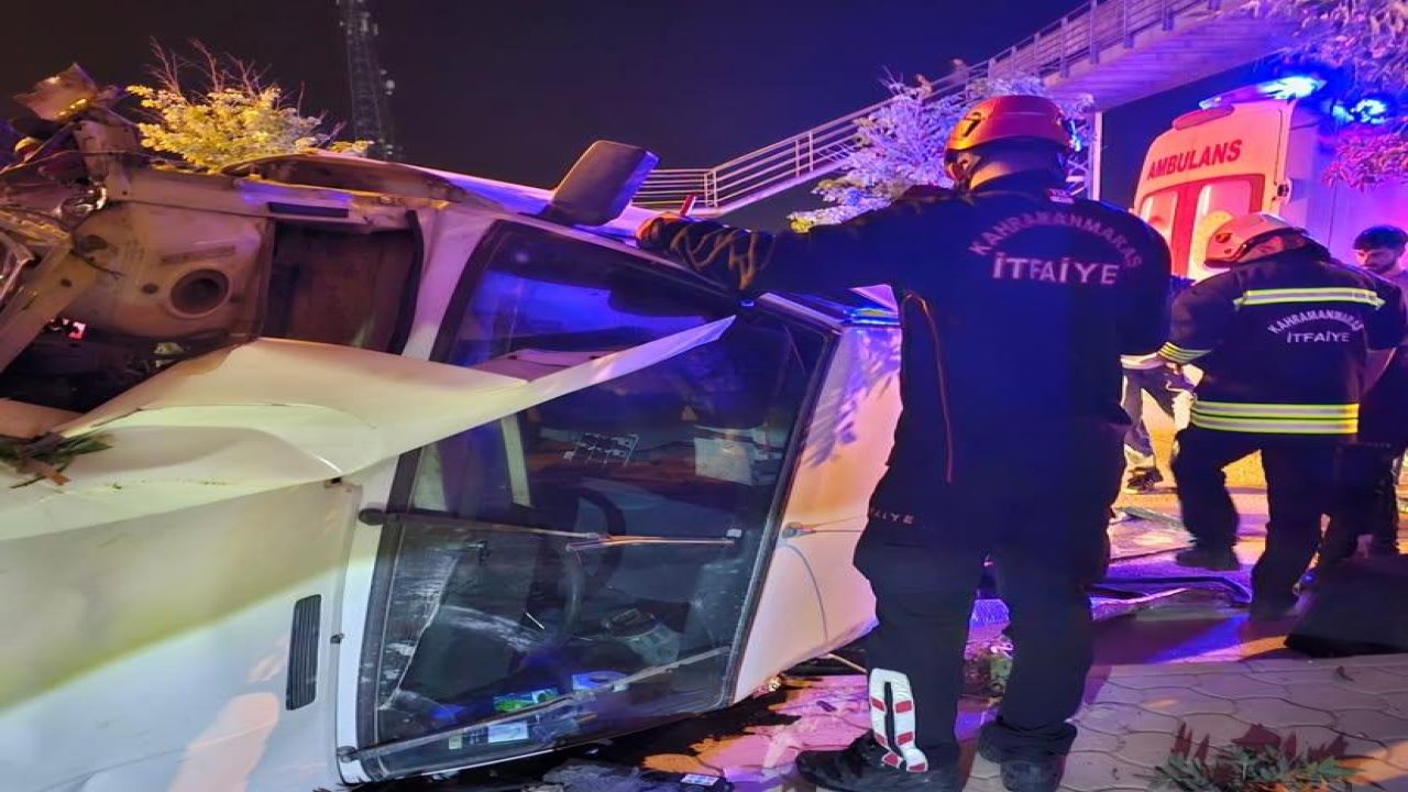 Kahramanmaraş’ta otomobil devrildi: 1 yaralı