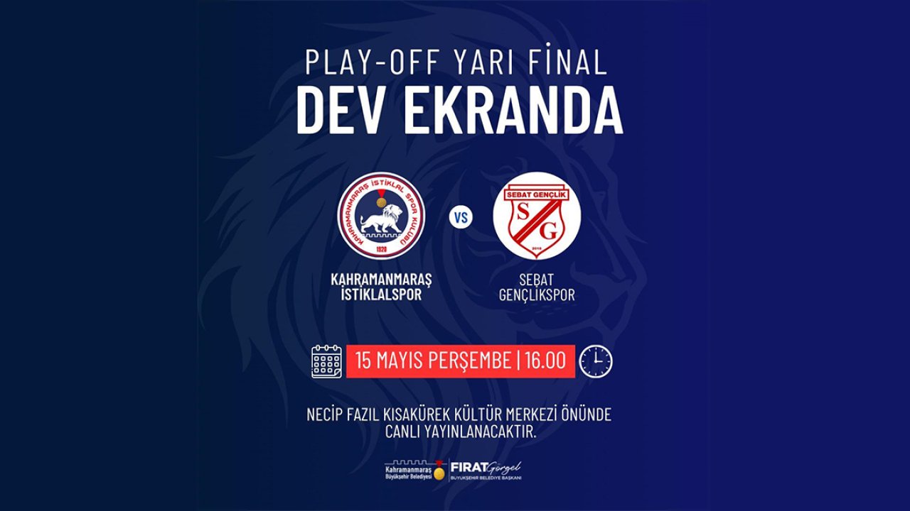 Yarı Final Maçı Dev Ekranda Tribün Coşkusu Meydana Taşınıyor