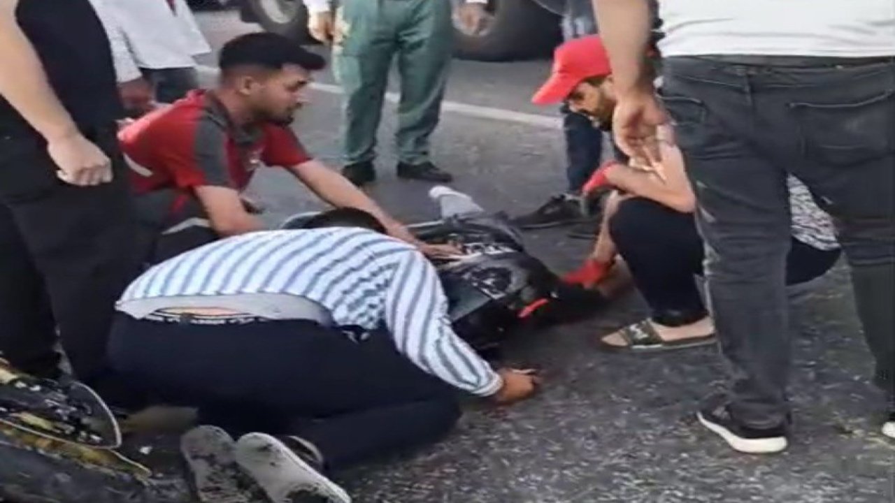 Kahramanmaraş’ta motosiklet kazası kamerada