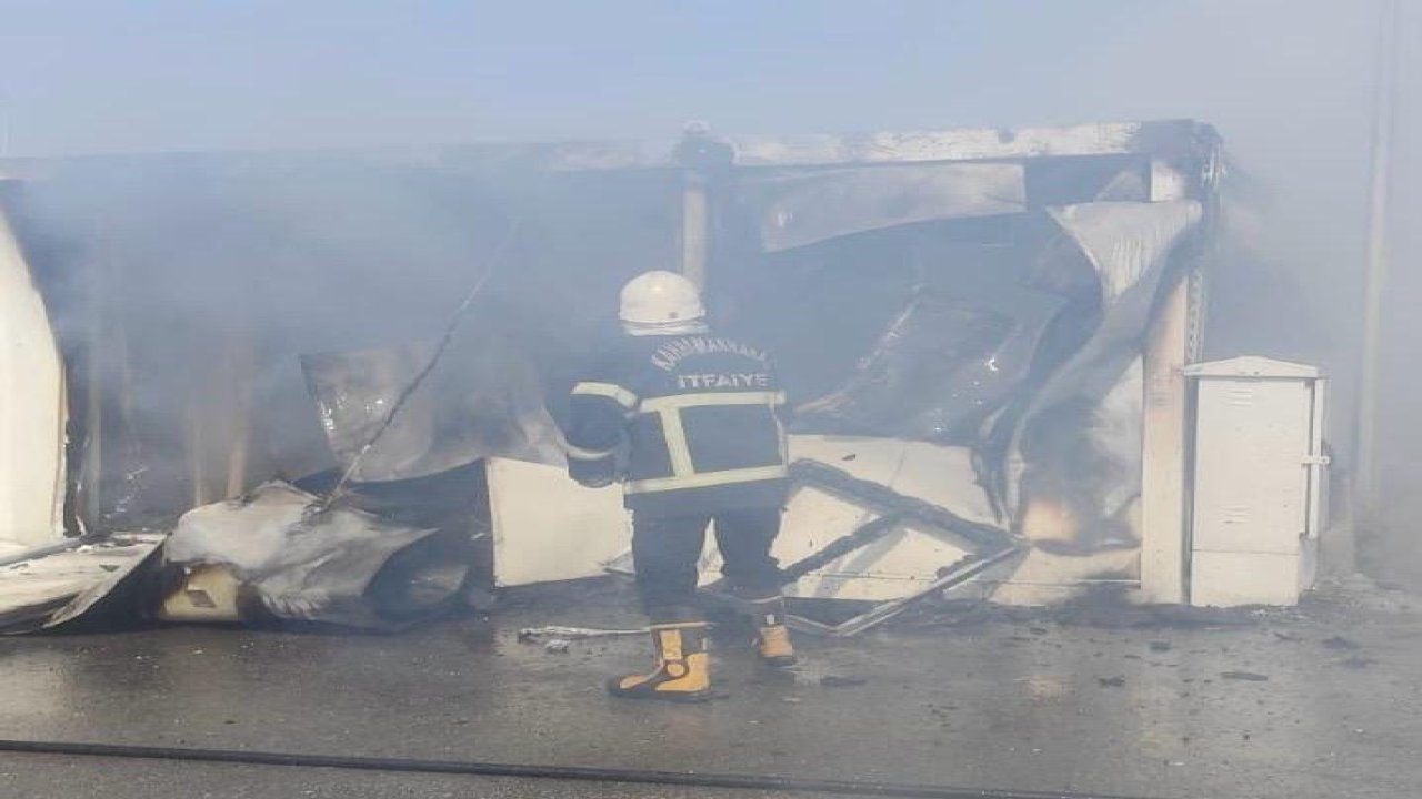 Afşin’de konteyner yangını korkuttu