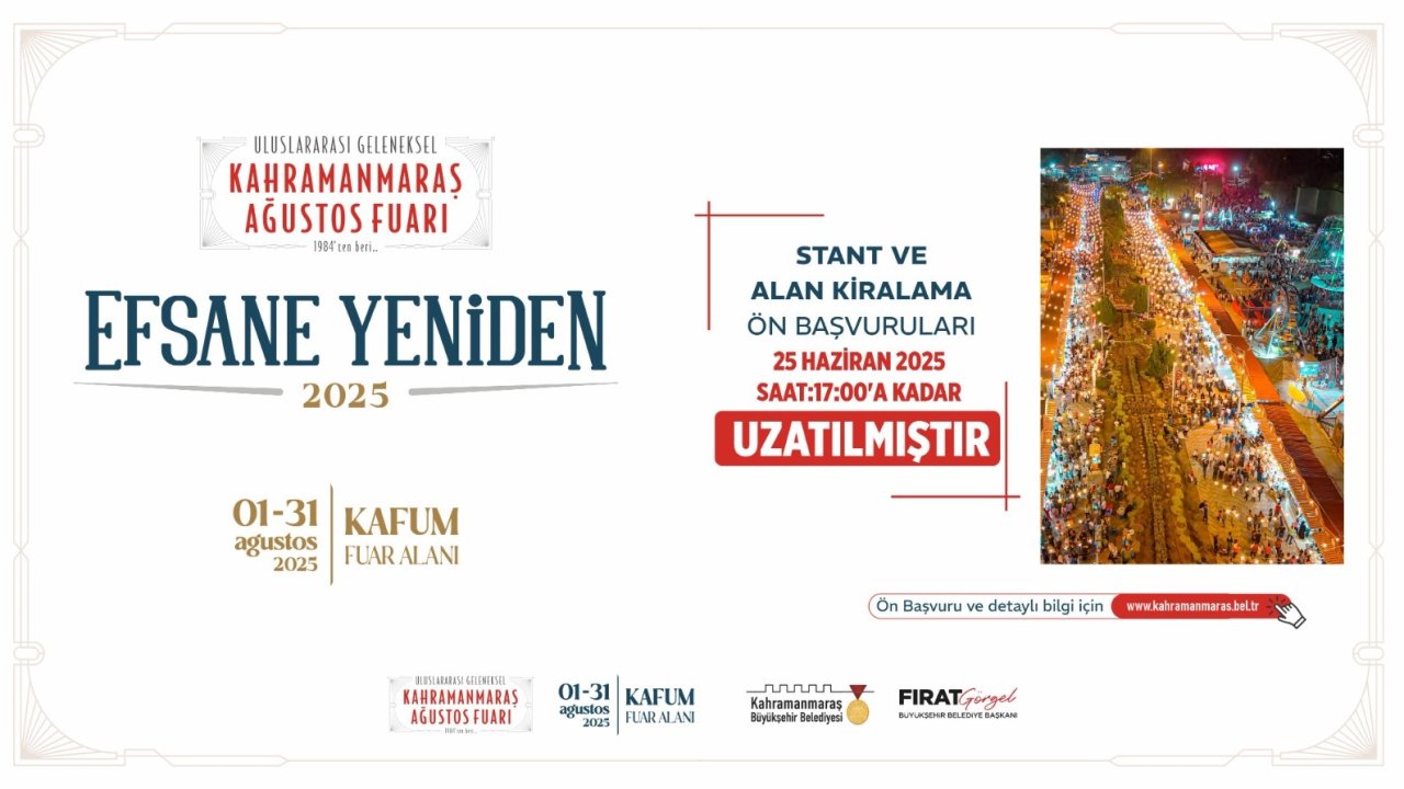 Geleneksel Ağustos Fuarı f Başvuruları 25 Hazirana Kadar Uzatıldı!