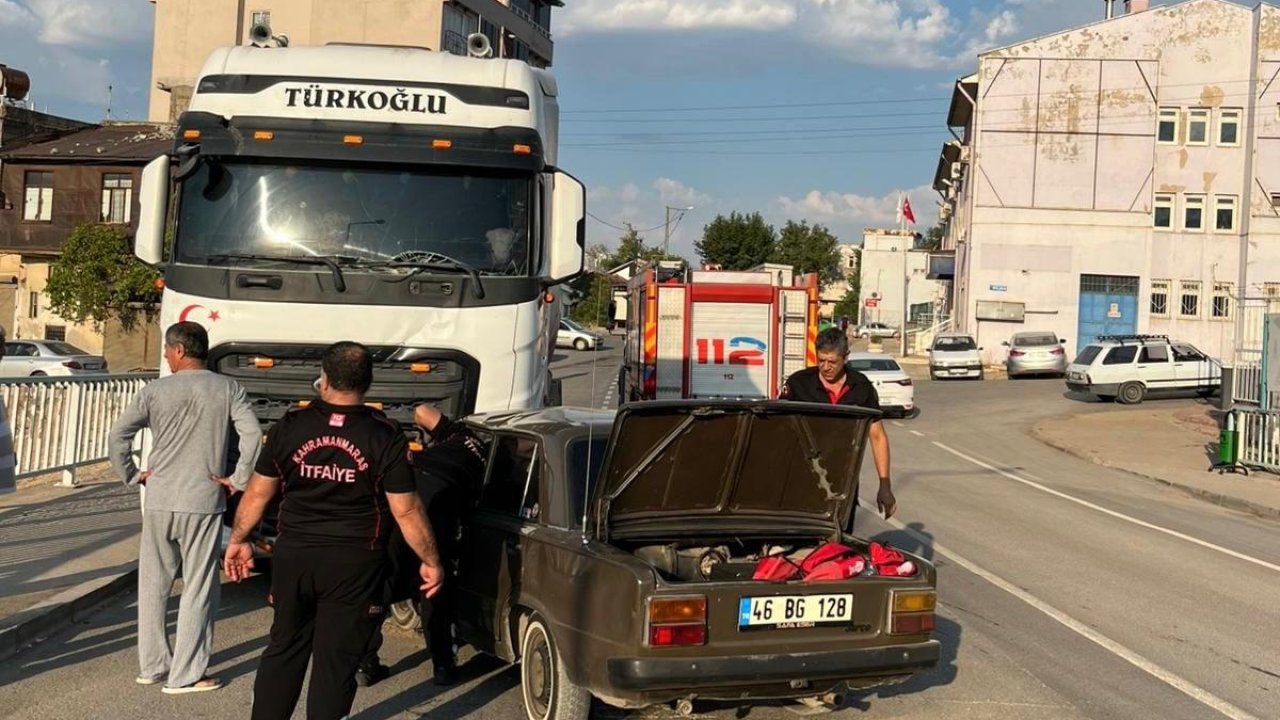 Kahramanmaraş’ta otomobil ile tır çarpıştı: 1 yaralı