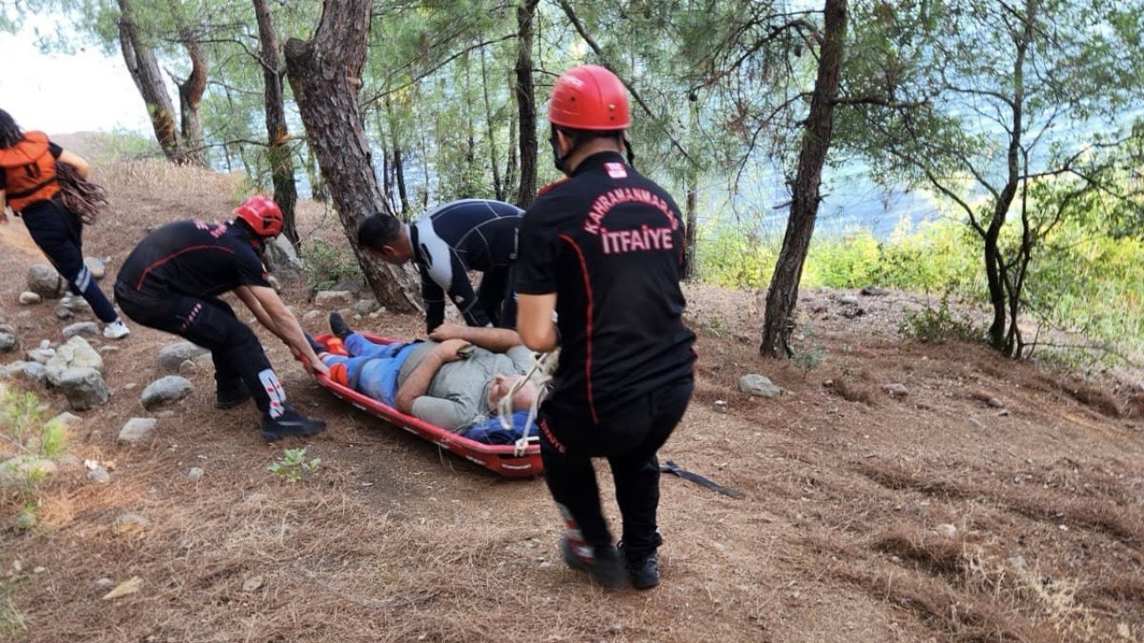 Kahramanmaraş’ta ayağı kırılan vatandaş için itfaiye ekipleri seferber oldu