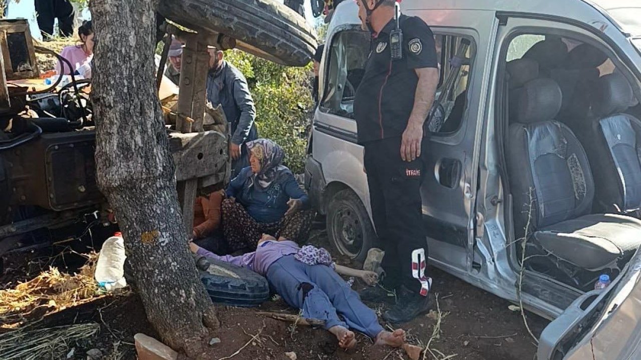 Kahramanmaraş’ta hafif ticari araç ile traktör çarpıştı: 2 yaralı