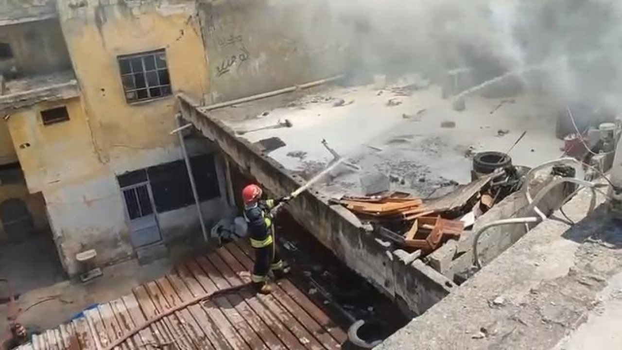 Kahramanmaraş’ta işyeri yangını korkuttu