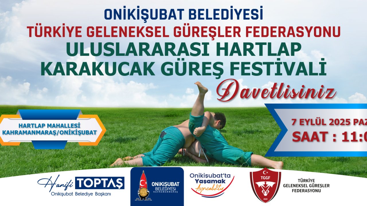 Onikişubat Belediyesi’nden Uluslararası Hartlap Karakucak Güreş Festivali