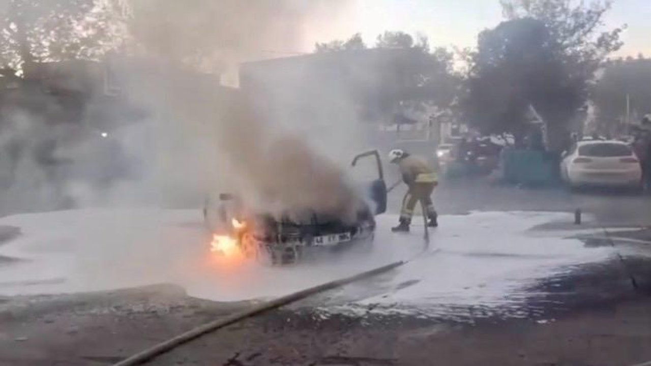 Kahramanmaraş’ta otomobil yangını