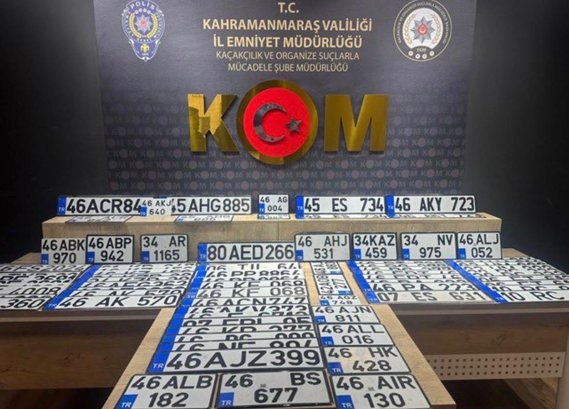 Kahramanmaraş’ta kaçak sigara ve sahte plaka operasyonu
