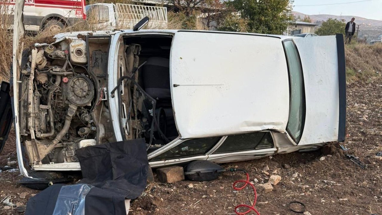 Kahramanmaraş’ta devrilen otomobil sürücüsü hayatını kaybetti